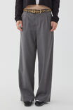 Vienna Wide Leg Pant, CHARCOAL MARLE - alternate image 2