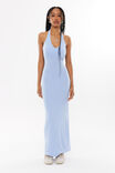 Soft Halter Maxi Dress, BLUEBERRY CREAM - alternate image 1