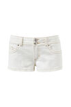Y2k Micro Denim Short, CLEAN WHITE CONTRAST - example image 5
