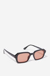 Lexi Rectangle Sunglasses, BLACK/ORANGE - alternate image 2