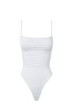 Luxe Ruched Bodysuit, WHITE - alternate image 6