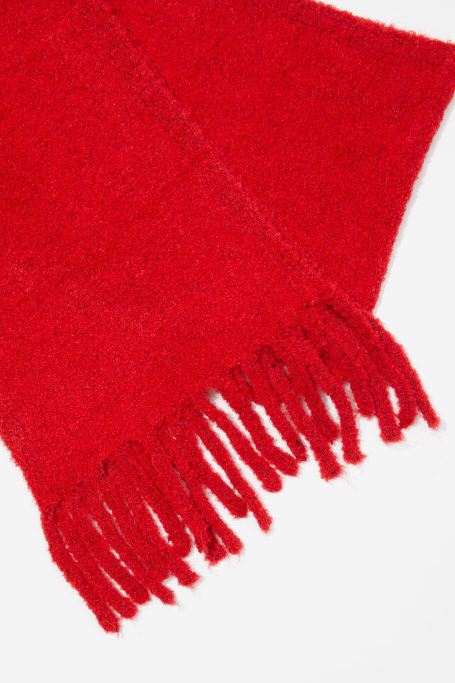 Bella Boucle Knit Scarf, SCARLET RED