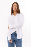 Tatum Oversized Shirt, WHITE - alternate image 2