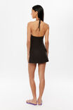 Delilah Linen Halter Dress, BRONX BROWN - example image 3