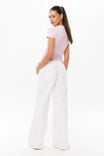 Rachel Fitted Slogan Tee, PIXEL PINK/LOW JEANS - example image 4