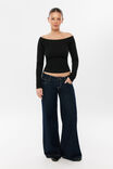 Wesley Long Sleeve Top, BLACK - example image 4