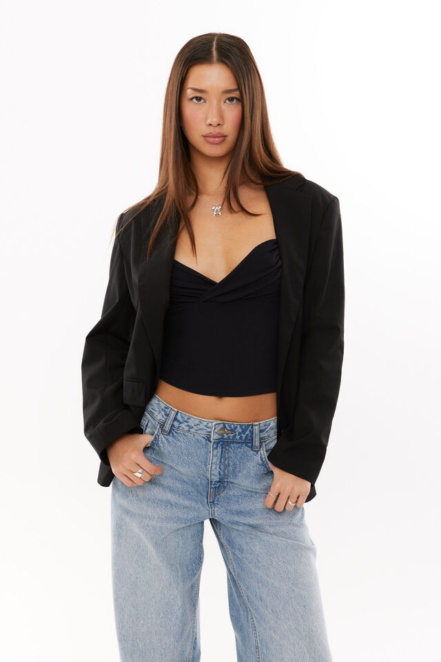 Vienna Baggy Blazer, BLACK