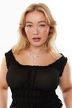 Sienna Ruched Top, BLACK - alternate image 4