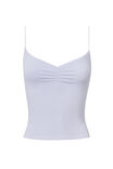 Soft Ruched Cami, WHITE - alternate image 6