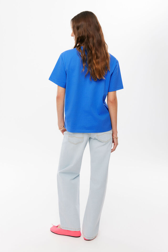 Tish Relaxed Graphic Tee, MYKONOS BLUE/UNBOTHERED