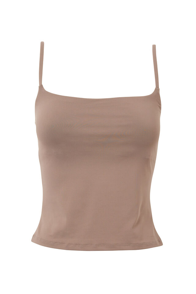 Luxe Strappy Cami, MINK BROWN