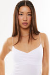 Soft Ruched Cami, WHITE - alternate image 2