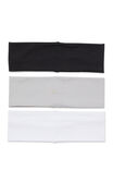 Luxe Headband 3 Pack, BLACK/GREY/WHITE - alternate image 3