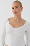 Audrey Long Sleeve Top, SUMMER WHITE - alternate image 5