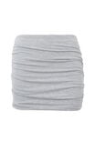 Soft Ruched Mini Skirt, GREY MARLE - alternate image 6