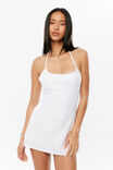 Delilah Linen Halter Dress, SUMMER WHITE - example image 4