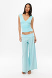 Soft Gina Ruched Top, GLOSSY AQUA - example image 2