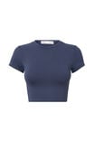 Luxe Cropped Short Sleeve Top, OXFORD NAVY - alternate image 6