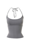 Sleek Dylan Halter Top, SOHO GREY - example image 6
