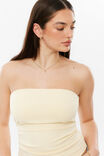 Sleek Longline Boob Tube, BABY YELLOW - example image 2