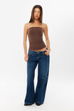 Sleek Longline Boob Tube, BAKED BROWN - example image 4