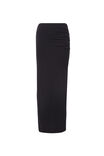Soft Ruched Split Maxi Skirt, BLACK - alternate image 6