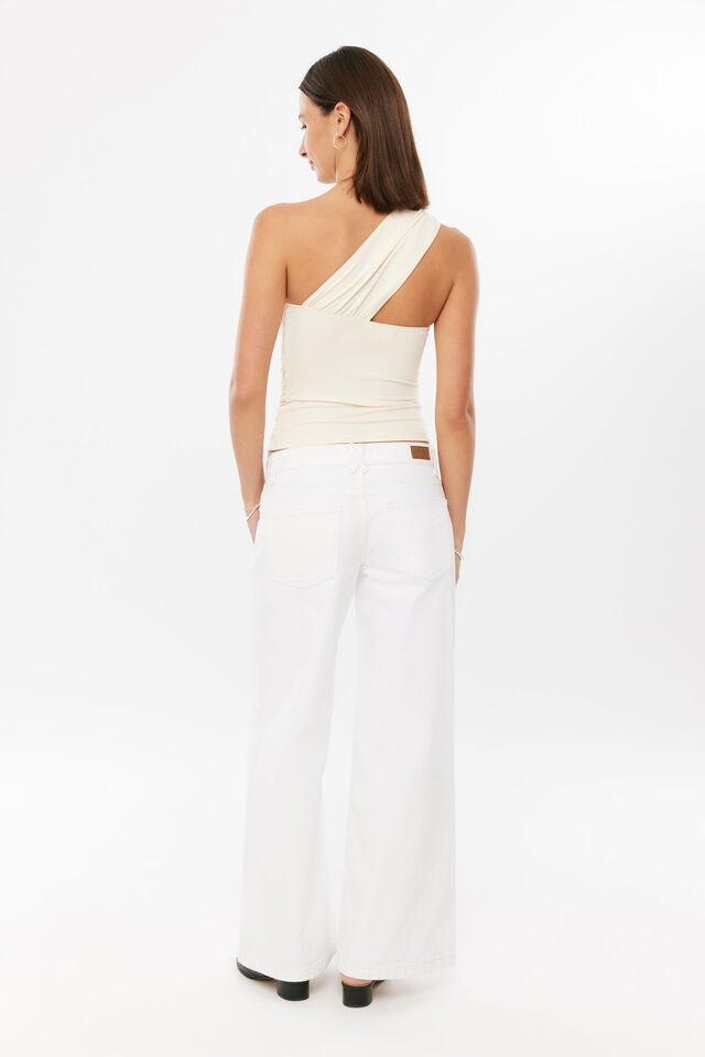 Sleek Lucinda Asym Top, SOFT ECRU