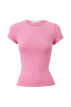 Sleek Shay Short Sleeve Top, CANDY CORE PINK - example image 5