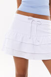 Elena Jersey Frill Mini Skirt, WHITE - alternate image 4