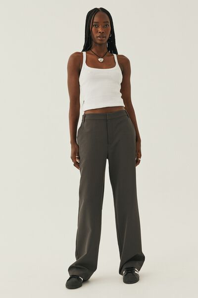 Bobby High Rise Pant, CHARCOAL