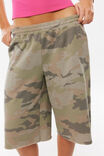 Yuri Longline Sweat Short, CAMO KHAKI - example image 4