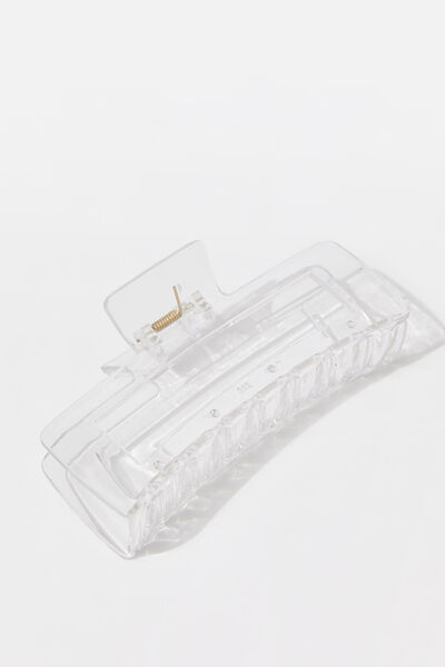 Large Hair Claw, CLEAR/RECTANGLE