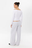 Amber Cotton Lounge Pant, LIGHT GREY MARLE - example image 3