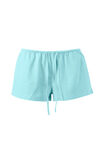 Marley Low Rise Linen Short, GLOSSY AQUA - example image 5