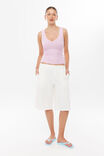 Sleek Jemima V Neck Tank, PIXEL PINK - example image 4