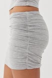 Soft Ruched Mini Skirt, GREY MARLE - alternate image 4