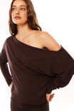Tattiana Long Sleeve Mini Dress, BROWN BEAN - example image 4