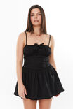 Mary Ruched Mini Dress, BLACK - alternate image 2