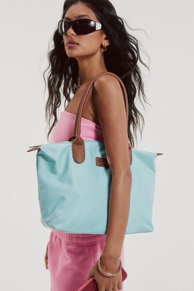 Astrid Shoulder Bag, GLOSSY AQUA