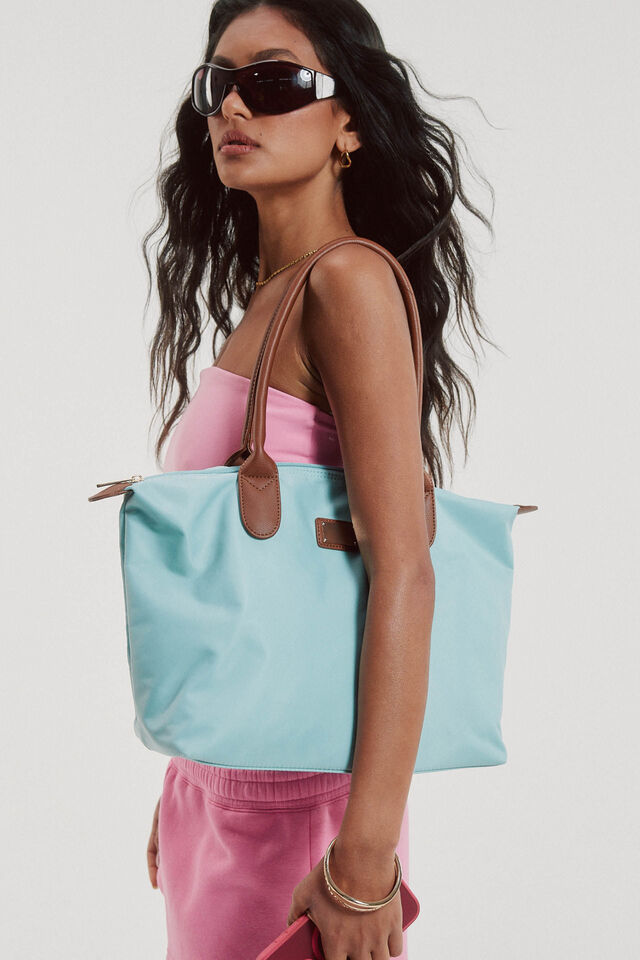 Astrid Shoulder Bag, GLOSSY AQUA