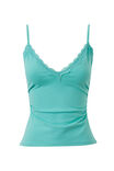 Sleek Margot Lace Trim Tank, JELLY MINT - example image 5