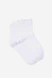 Hannah Pointelle Sock 2 Pack, WHITE - alternate image 1