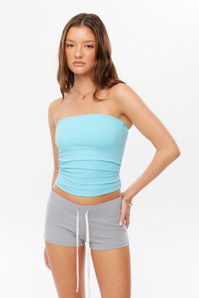 Piper Sporty Booty Short, PLATINUM GREY/WHITE