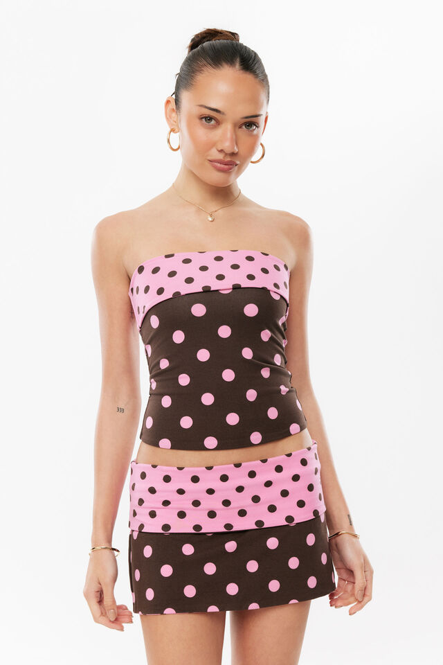 Smooth Jade Reversible Top, Y2K PINK BAKED BROWN SPOT