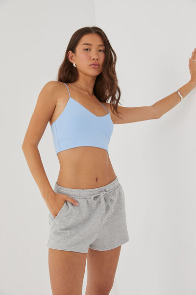Luxe Cropped V Neck Cami, RUMOUR BLUE