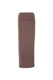Soft Ruched Split Maxi Skirt, BROWN CAROB - alternate image 6