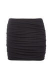 Soft Ruched Mini Skirt, BLACK - alternate image 6