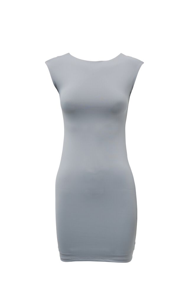 Luxe Backless Mini Dress, MOONLIGHT GREY