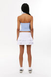 Elena Jersey Frill Mini Skirt, WHITE - alternate image 3