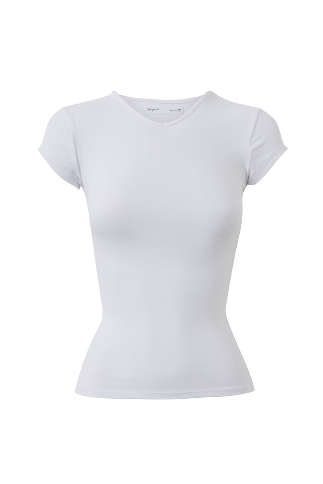 Sleek Maddison Short Sleeve, WHITE
